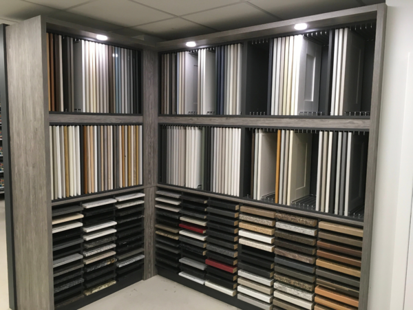 the range of materials offered at the Cavendish showroom, perfect for designing your kitchen, bedroom, or home office
